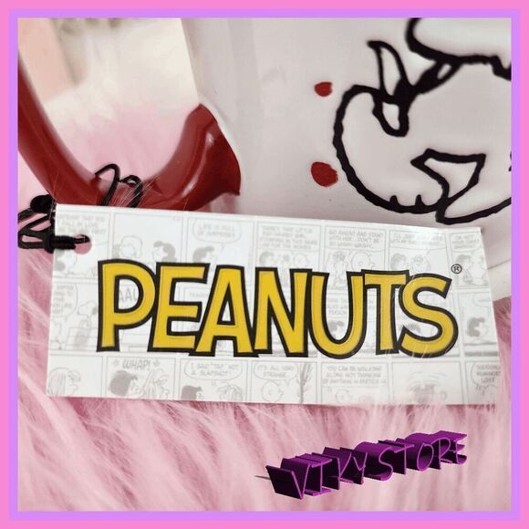 NWT ❤️ Peanuts Snoopy Red White Coffee Mug Collector's Item #7120 ☕ - Picture 3 of 6